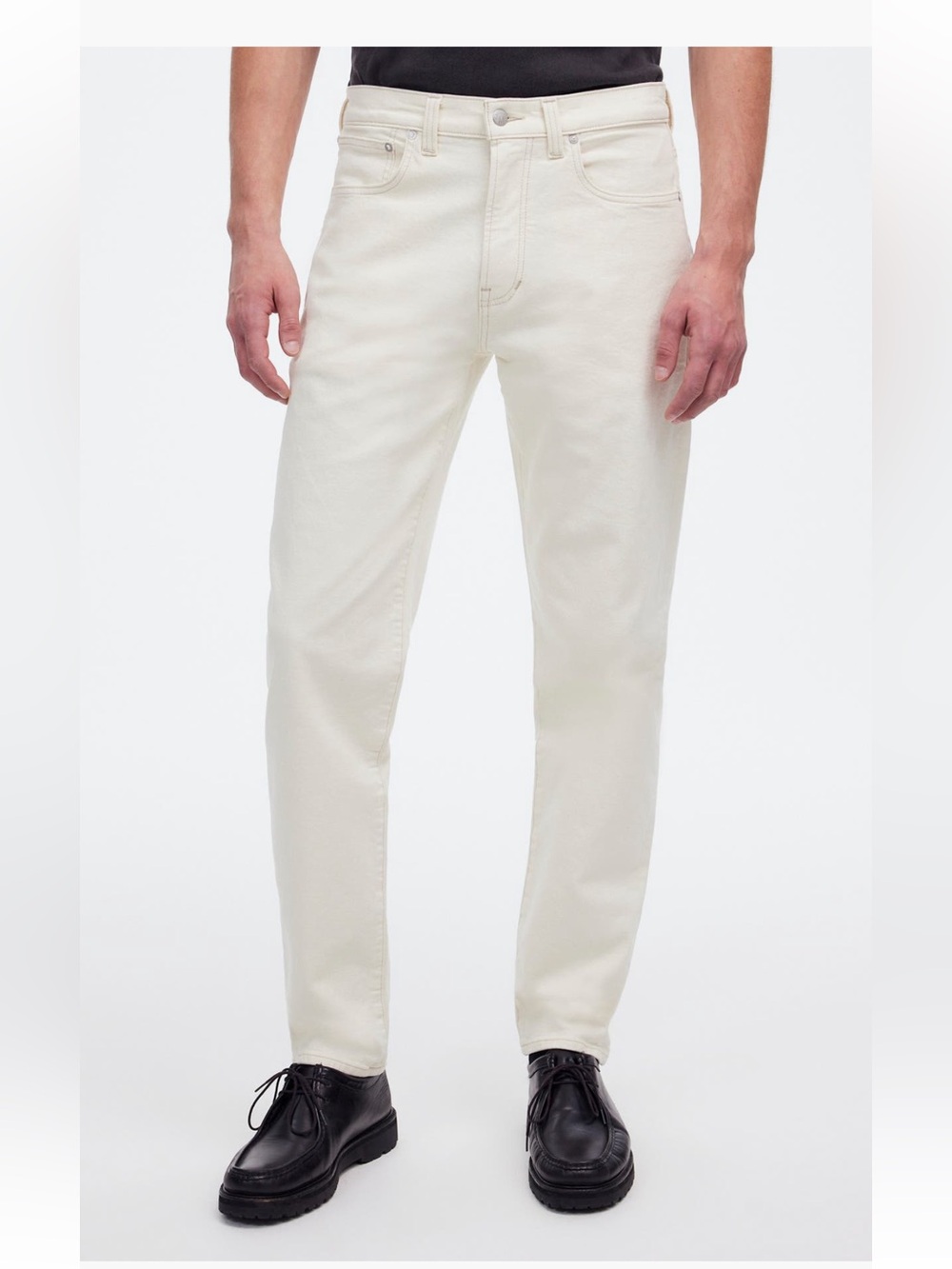 Madewell men’s relaxed taper cream jeans